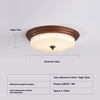 American retro bedroom ceiling lamp