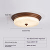 American retro bedroom ceiling lamp