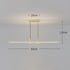 Minimalist one-word long strip chandelier