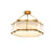 Brass Glass Bedroom Half Ceiling Light