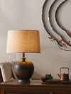 Bedroom Linen Shade Ceramic Table Lamp