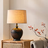 Bedroom Linen Shade Ceramic Table Lamp