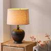 Bedroom Linen Shade Ceramic Table Lamp