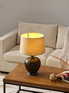 Bedroom Linen Shade Ceramic Table Lamp