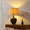 Bedroom Linen Shade Ceramic Table Lamp