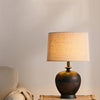 Bedroom Linen Shade Ceramic Table Lamp