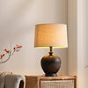 Bedroom Linen Shade Ceramic Table Lamp