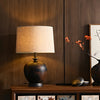 Bedroom Linen Shade Ceramic Table Lamp