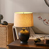 Bedroom Linen Shade Ceramic Table Lamp