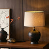 Bedroom Linen Shade Ceramic Table Lamp
