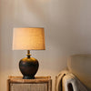 Bedroom Linen Shade Ceramic Table Lamp