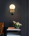 Bedroom bedside marble wall lamp