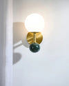 Bedroom bedside marble wall lamp
