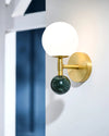 Bedroom bedside marble wall lamp