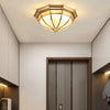Bedroom copper glass ceiling lamp