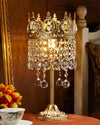Bedroom crown crystal table lamp
