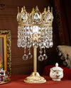 Bedroom crown crystal table lamp
