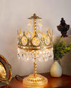 Bedroom crown crystal table lamp