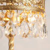 Bedroom crown crystal table lamp