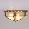Bedroom vintage brass glass ceiling lamp