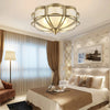 Bedroom vintage brass glass ceiling lamp