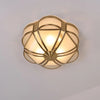Bedroom vintage brass glass ceiling lamp