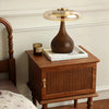 Bedroom wood glass creative table lamp