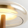 Bedroom wood glass creative table lamp