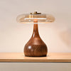 Bedroom wood glass creative table lamp