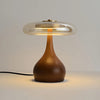 Bedroom wood glass creative table lamp
