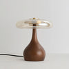 Bedroom wood glass creative table lamp