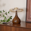 Bedroom wood glass creative table lamp