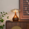 Bedroom wood glass creative table lamp