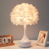 Bedroom bedside DIY decorative feather table lamp