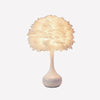 Bedroom bedside DIY decorative feather table lamp