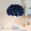 Bedroom bedside DIY decorative feather table lamp