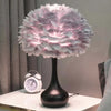 Bedroom bedside DIY decorative feather table lamp