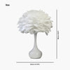 Bedroom bedside DIY decorative feather table lamp