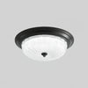 Retro bedroom petal glass ceiling lamp