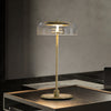 Blossi Table Lamp Modernism Golden Glass Shaded Table Lamp for Bedroom