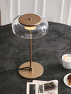 Blossi Table Lamp Modernism Golden Glass Shaded Table Lamp for Bedroom