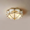 Brass glass ceiling light