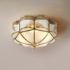 Brass glass ceiling light