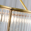 Brass Glass Bedroom Half Ceiling Light
