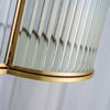 Brass Glass Bedroom Half Ceiling Light