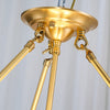 Brass Glass Bedroom Half Ceiling Light