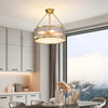 Brass Glass Bedroom Half Ceiling Light