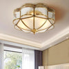 Brass glass ceiling light