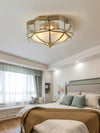 Brass glass ceiling light