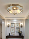 Brass glass ceiling light
